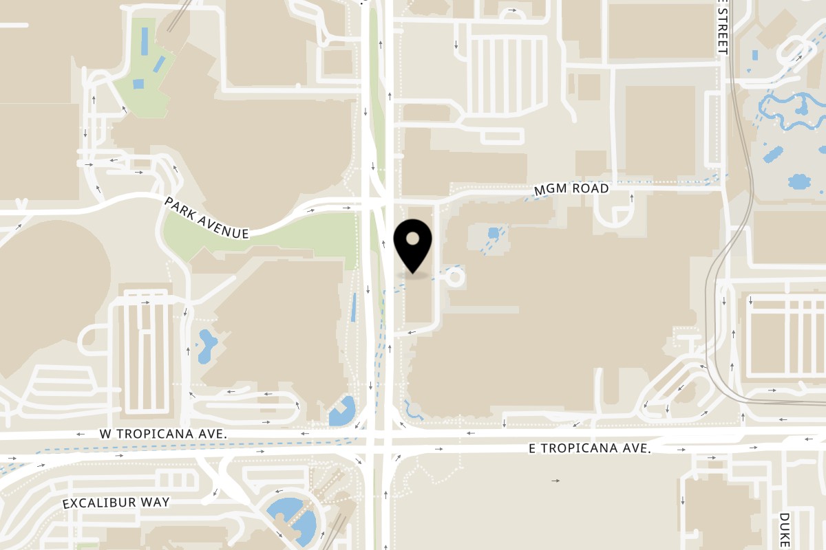 Map showing the location of Rock N Potato on 3785 S Las Vegas Blvd #207 in Las Vegas